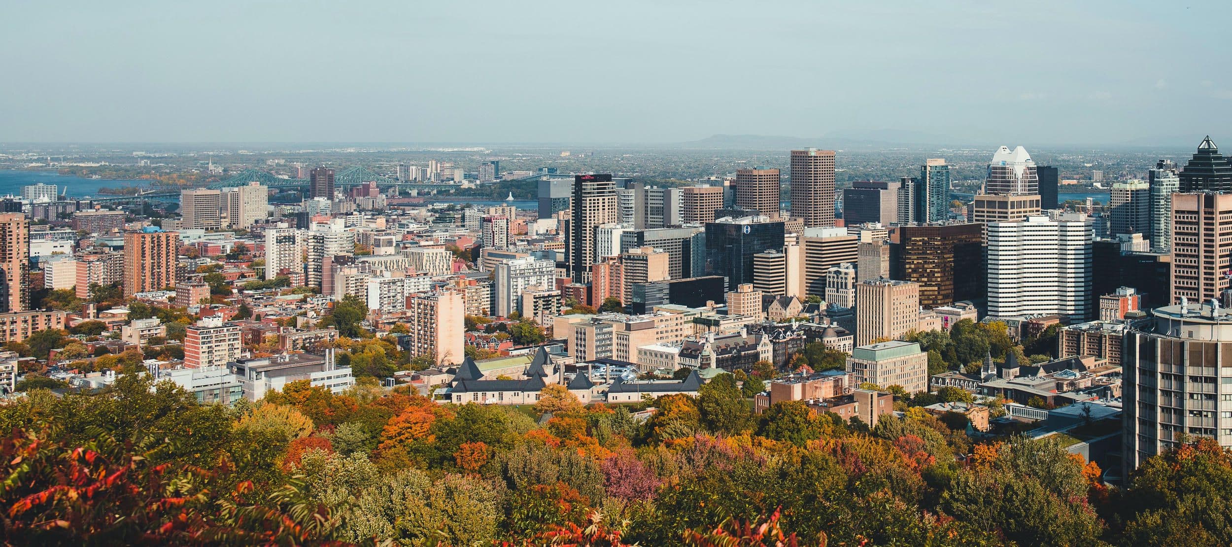 Nine architectural scenes across Montréal