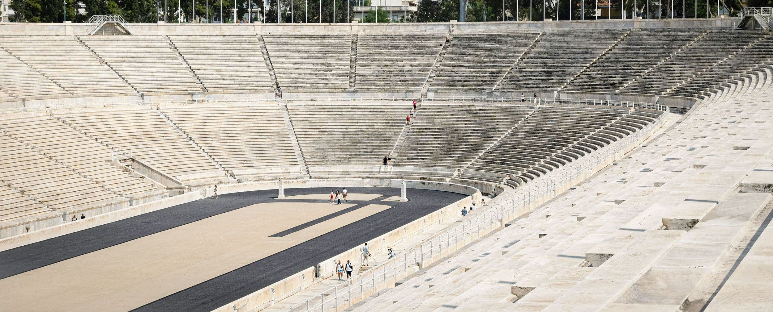 The martial origins of Olympic grace in the architecture of sport